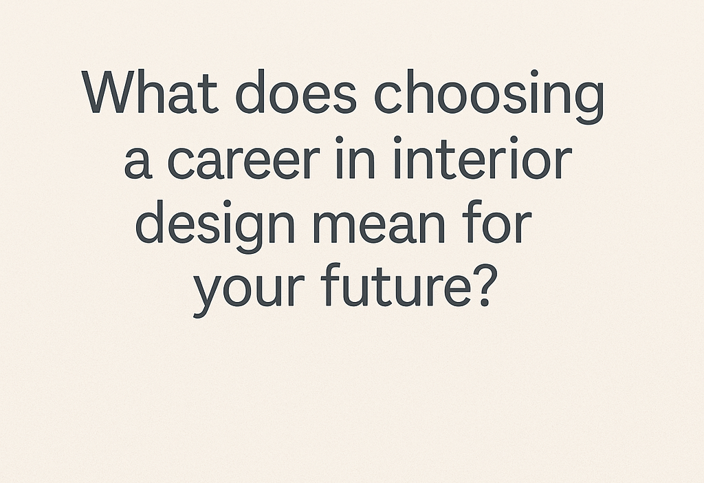 What Does Choosing a Career in Interior Design Mean for Your Future?