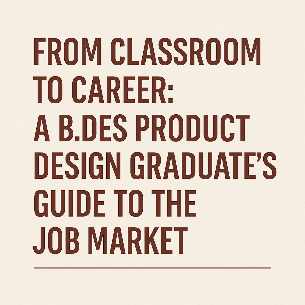 From Classroom to Career: A B.Des Product Design Graduate’s Guide to the Job Market